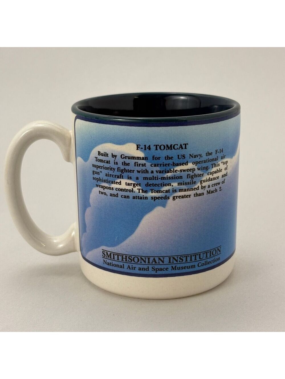 1988 Smithsonian Institution F-14 Tomcat Coffee Mug by Polopourri Press